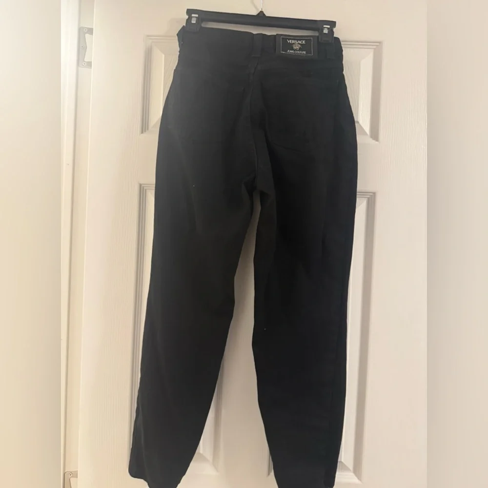 Vintage Versace Jeans Couture Black Jeans Size 24, Size 0 - Picture 3 of 10
